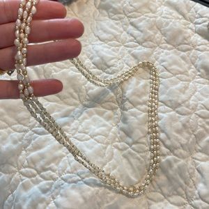 3 strands freshwater pearl necklaces
